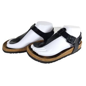 Birkenstock Women's Kairo US5 EU36 Black Birko-flor Flat Thong slingback Sandals